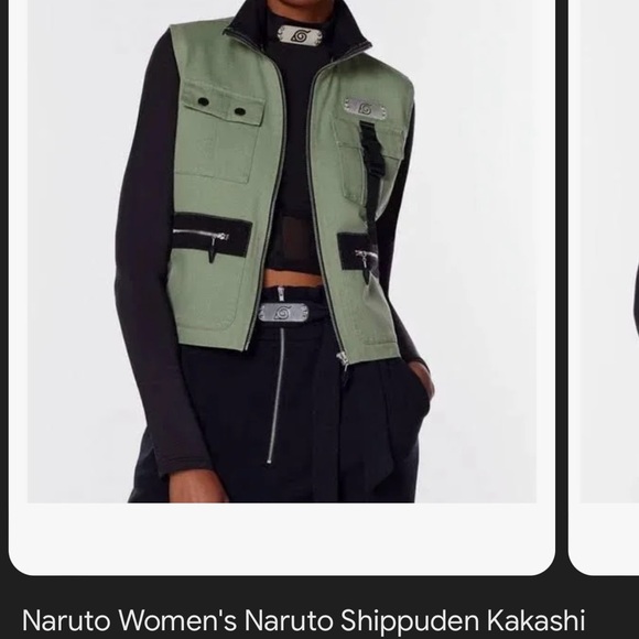 Naruto Shippuden Streetwear:Kakashi Jonin Vest, Hidden Leaf Vest, Naruto Vest - Picture 1 of 5